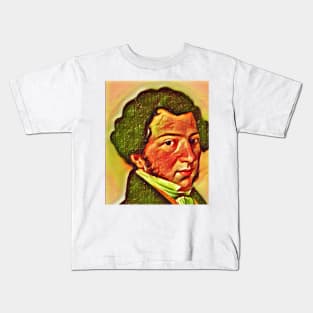 Gioachino Rossini Snow Portrait | Gioachino Rossini Artwork 15 Kids T-Shirt